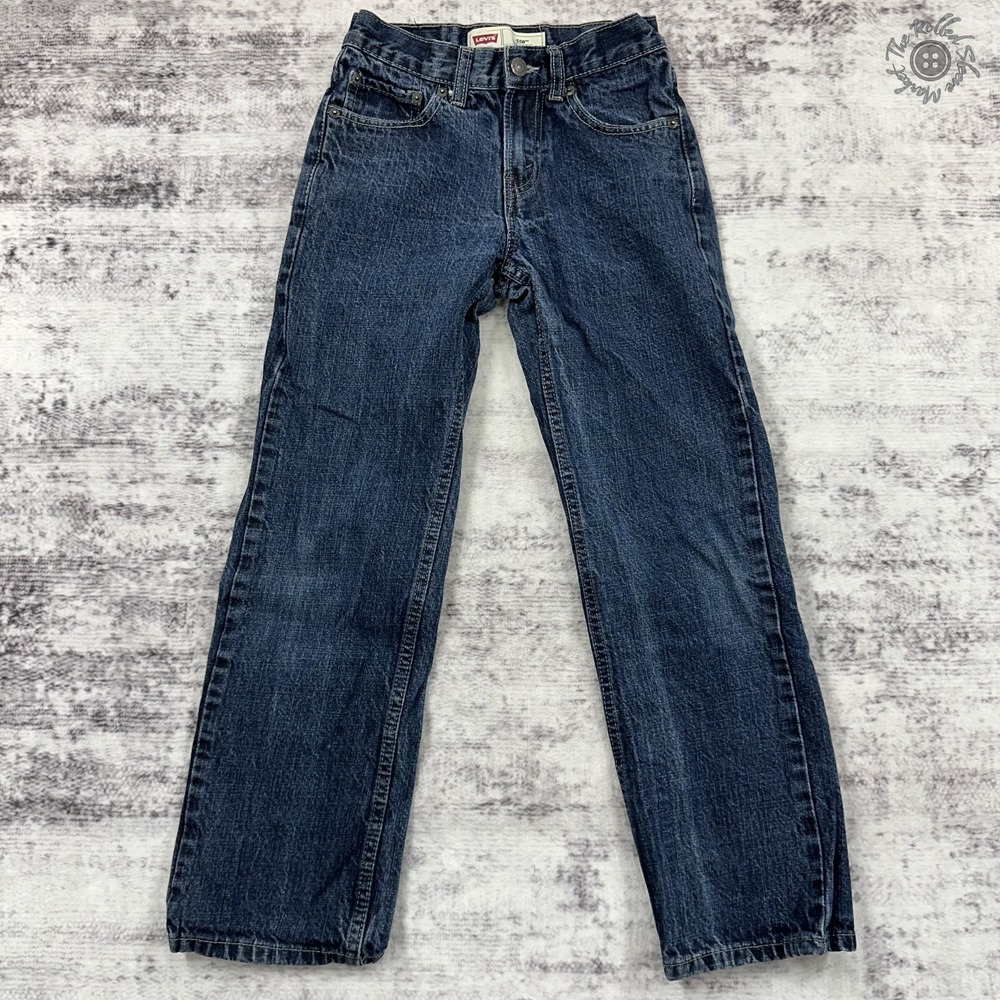 Levi's 550 Relaxed Fit Jeans Boys‎ Size 12 Slim 24x26 Dark Wash Blue Denim